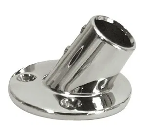 6140C – WHITECAP IND Boat Rail Fitting, Round Base 60 Degree Angle 1-5/8 Inch Center To Center Hole Stainless Steel S...